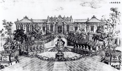 Palace of the Calm of the Sea and the Water Clock, Garden of Yuan Ming Yuan, Peking by Lang Shining